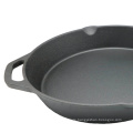 Vegetable Oil Coating Cast Iron Skillet with Helper Handle